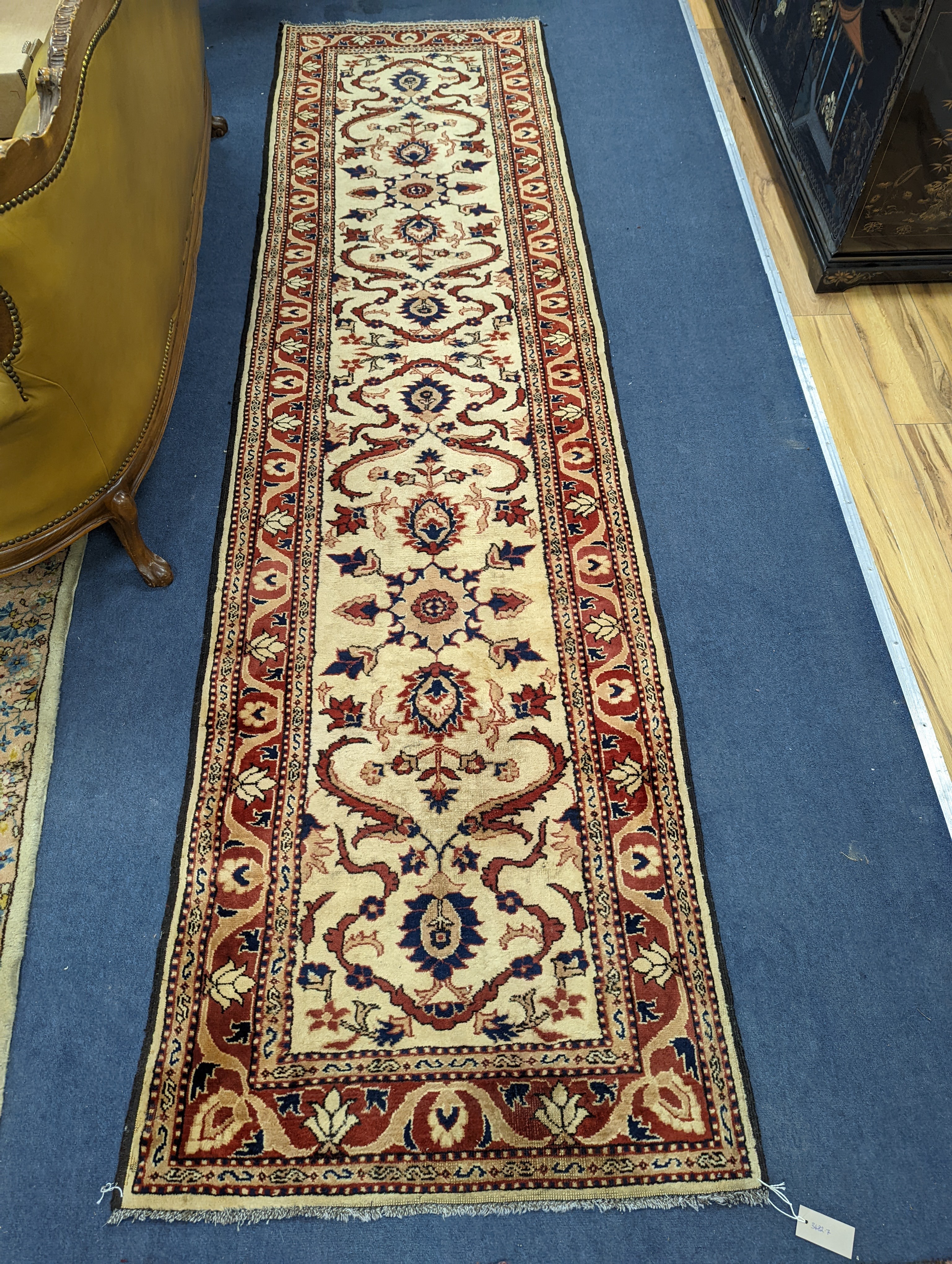 An Uzbek style rug, 320 x 84cm